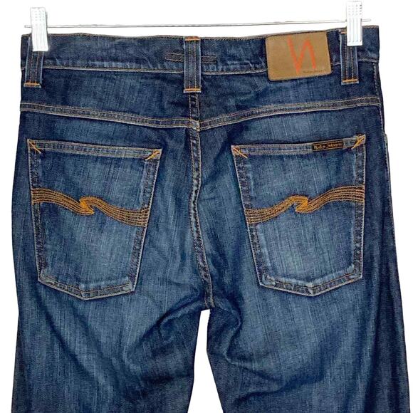 NUDIE Jeans Average Joe Straight Leg Cold Denim Wash Stretch Size 31 x 30 Italy - Picture 7 of 16